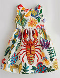 Coastal Lobster & Pineapple Summer Dress