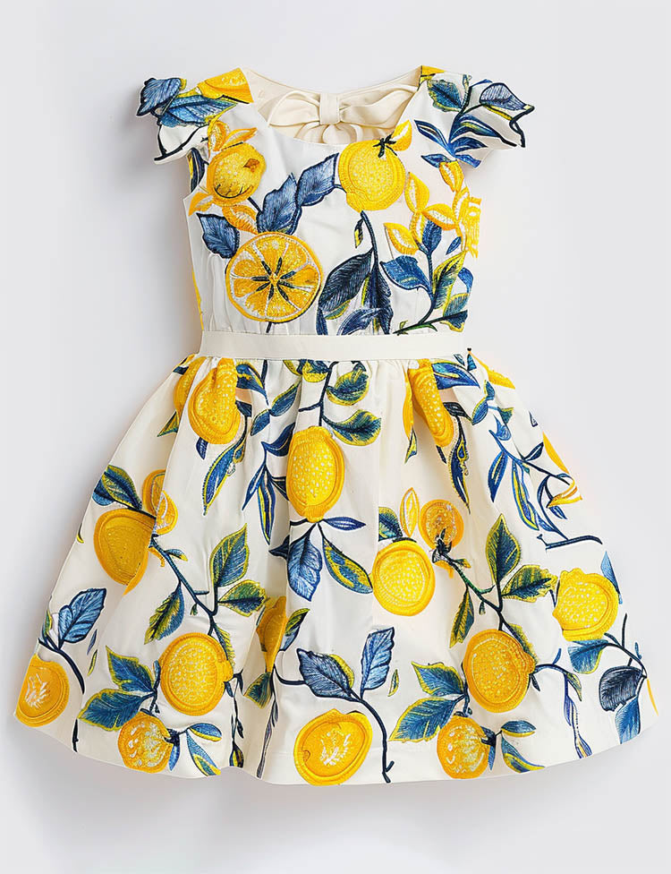 Full Lemon Sleeveless Dress