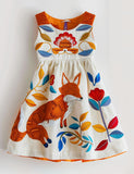 Fox Applique Sleeveless Dress