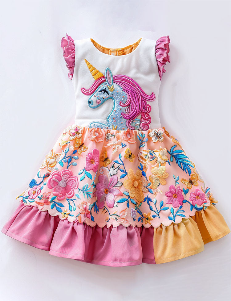 Floral Unicorn Party Dress