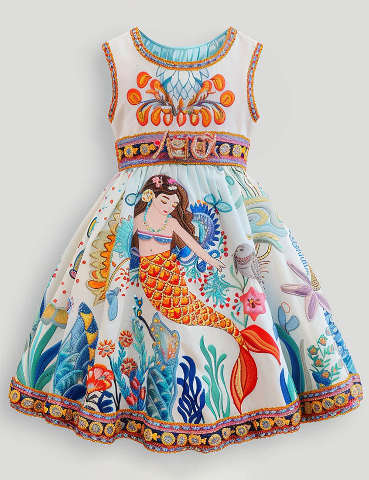 Coral Mermaid Party Dress