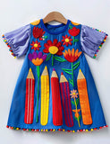 Little Artist's Palette Pencil & Flower Play Dress