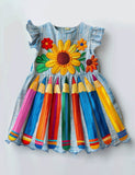 Back to School Rainbow Pencil Dress