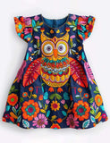 Owl Sleeveless Party Dress