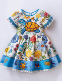 Sea Turtle Short Sleeves Dress