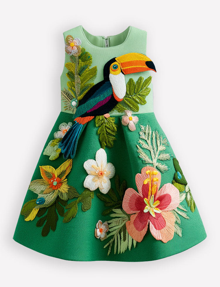 Forest Toucan Party Dress
