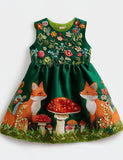 Cute Fox Forest Sleeveless Dress