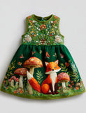 Cute Fox Forest Sleeveless Dress