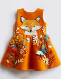 Fox Applique Sleeveless Dress