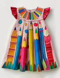 Back to School Rainbow Pencil Dress