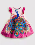 Multi Peacock Party Dress