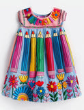 Back to School Rainbow Pencil Dress