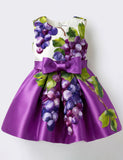 Art Grapes Sleeveless Party Dress