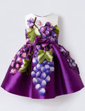 Art Grapes Sleeveless Party Dress