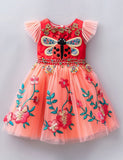 Ladybug Floral Tulle Party Dress