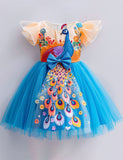 Peacock Tulle Party Dress