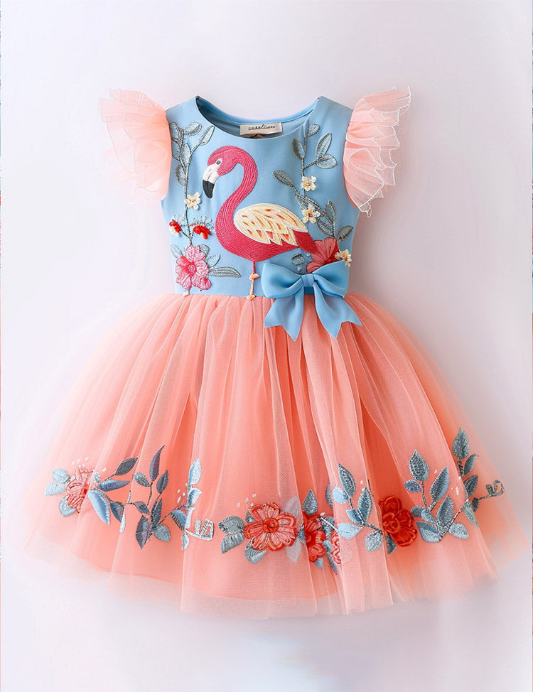 Flamingo Tulle Party Dress