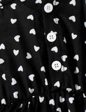 Heart Printed Lace Strap Dress - Mini Taylor