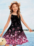 Children's Four-Leaf Clover Strappy Dress