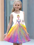 3D Digital Print Beautiful Princess Party Dress