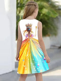 Wunderschönes Prinzessin-Partykleid mit 3D-Digitaldruck