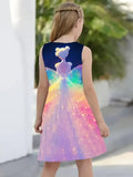 Wunderschönes Prinzessin-Partykleid mit 3D-Digitaldruck