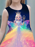 Wunderschönes Prinzessin-Partykleid mit 3D-Digitaldruck