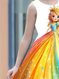 Wunderschönes Prinzessin-Partykleid mit 3D-Digitaldruck