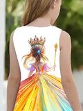 Wunderschönes Prinzessin-Partykleid mit 3D-Digitaldruck