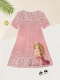 Süßes Partykleid mit Prinzessinnen-Print