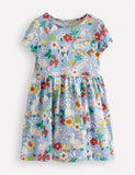 Fun Animal Floral Printed Cotton Dress