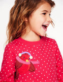 Kleid mit Sweatshirt-Applikation
