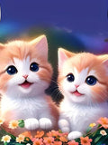 Cute Cat Printed Dress
