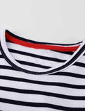 Ladybug Appliqué Striped Long-Sleeved Dress - Mini Taylor