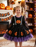 Halloween Pumpkin Tulle Princess Dress
