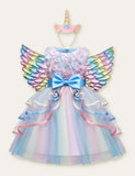 Rose Dream Mesh Party Dress + Unicorn Wings - Mini Taylor