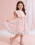 Flower Embroidery Tulle Princess Dress