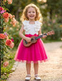 Sleeveless 3D Flower Bow Princess Dress