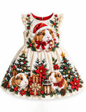 Christmas Guinea Pig Candy Cane Party Dress