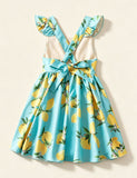 Halter kjole med citrontryk