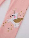 Unicorn Appliqué Embroidered Leggings - Mini Taylor