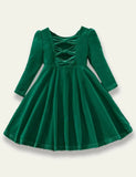 Velvet Bow Princess Dress - Mini Taylor