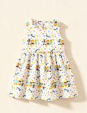 Multi-color Printed Sleeveless Dress